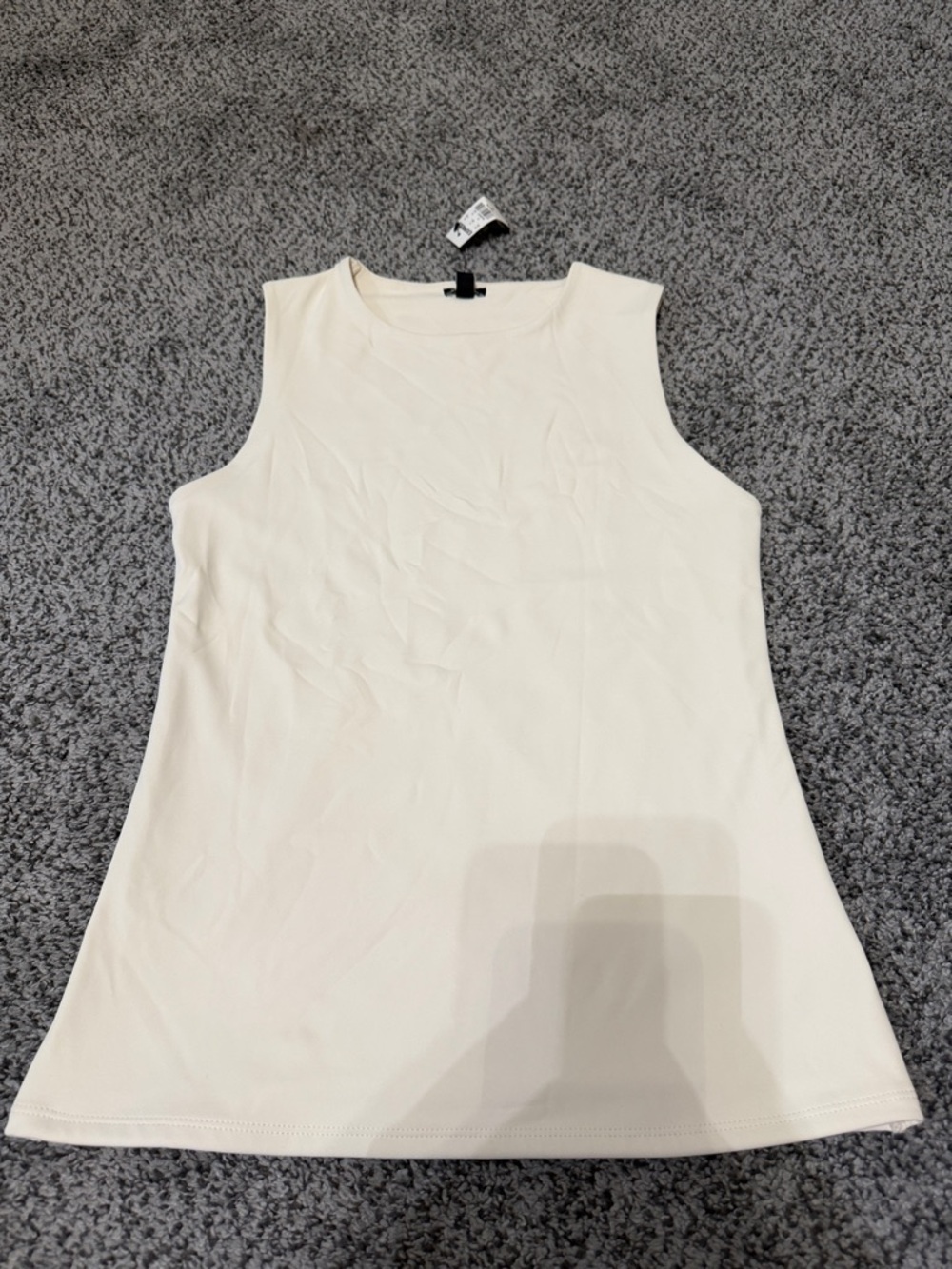 Express Cream Sleeveless Crewneck Tank Top